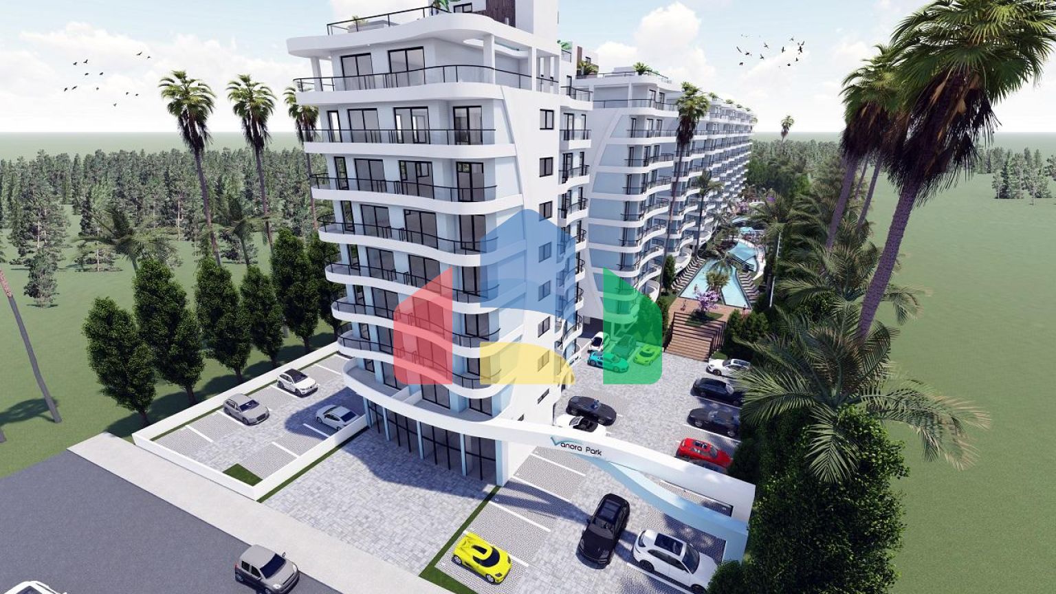 3 комнатная квартира (75 м2) в современном комплексе Искеле