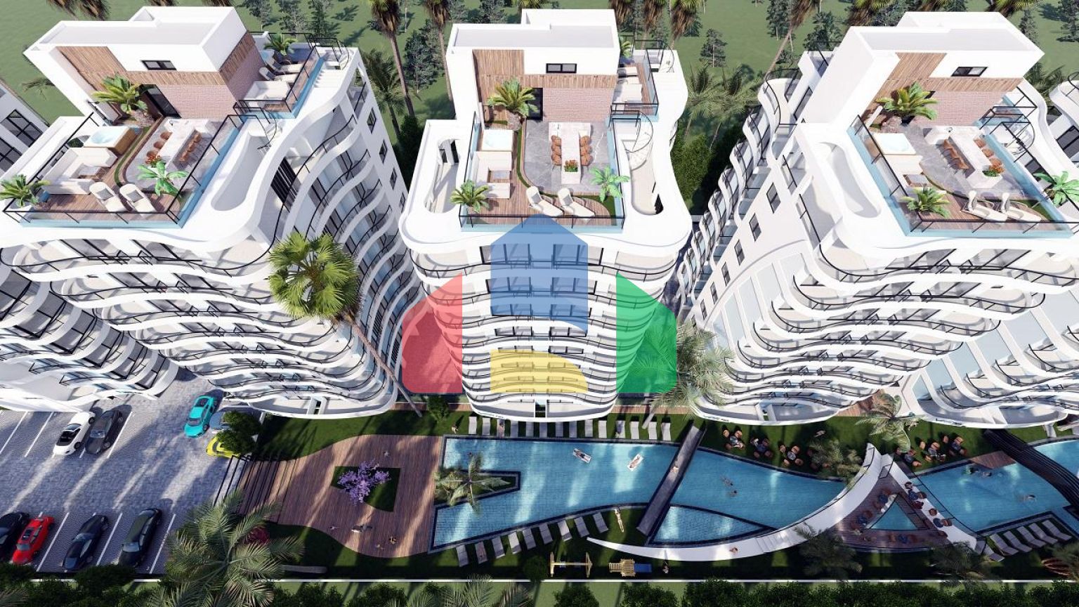 3 комнатная квартира (75 м2) в современном комплексе Искеле