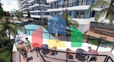 3 комнатная квартира (75 м2) в современном комплексе Искеле