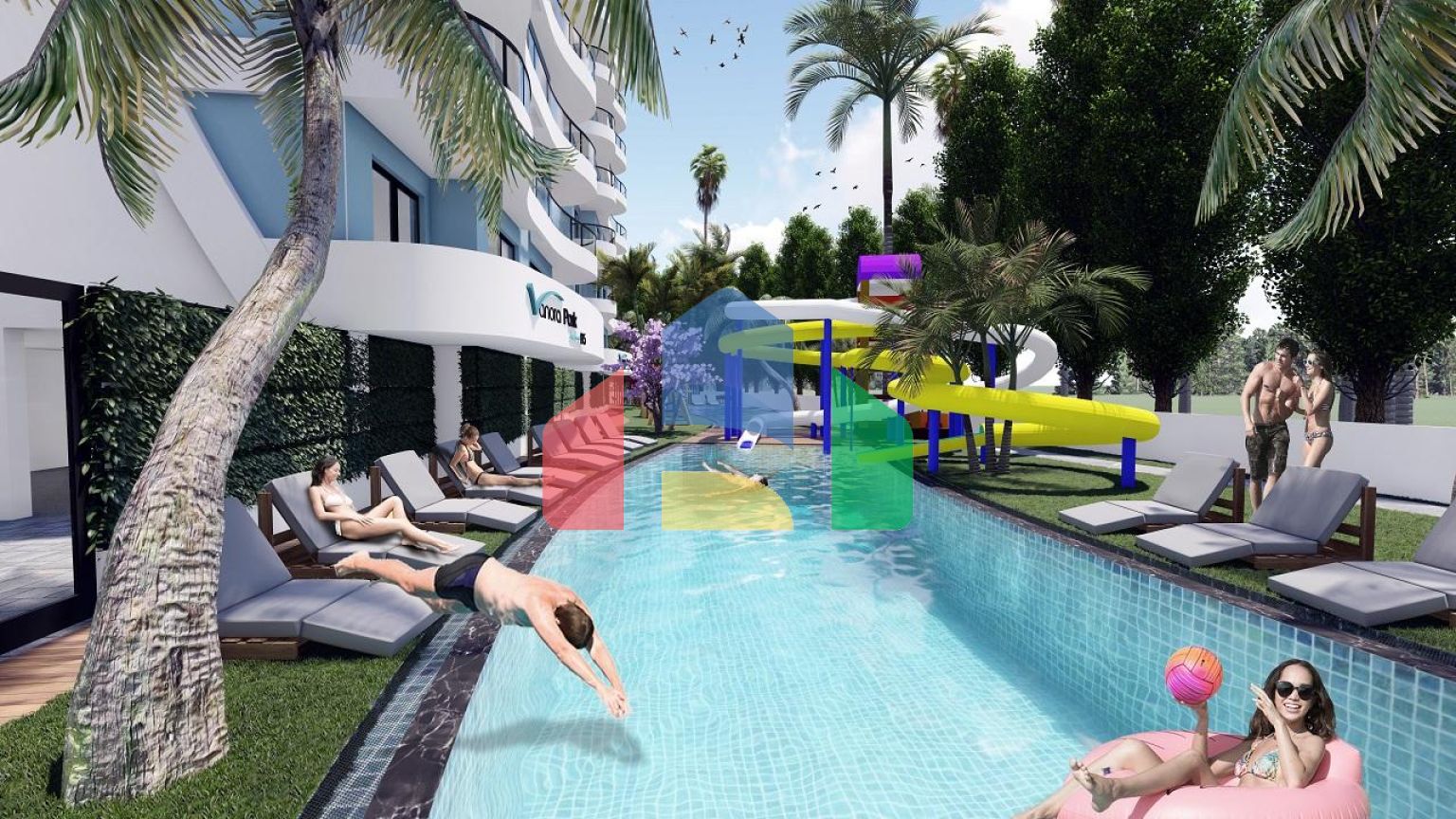 3 комнатная квартира (75 м2) в современном комплексе Искеле