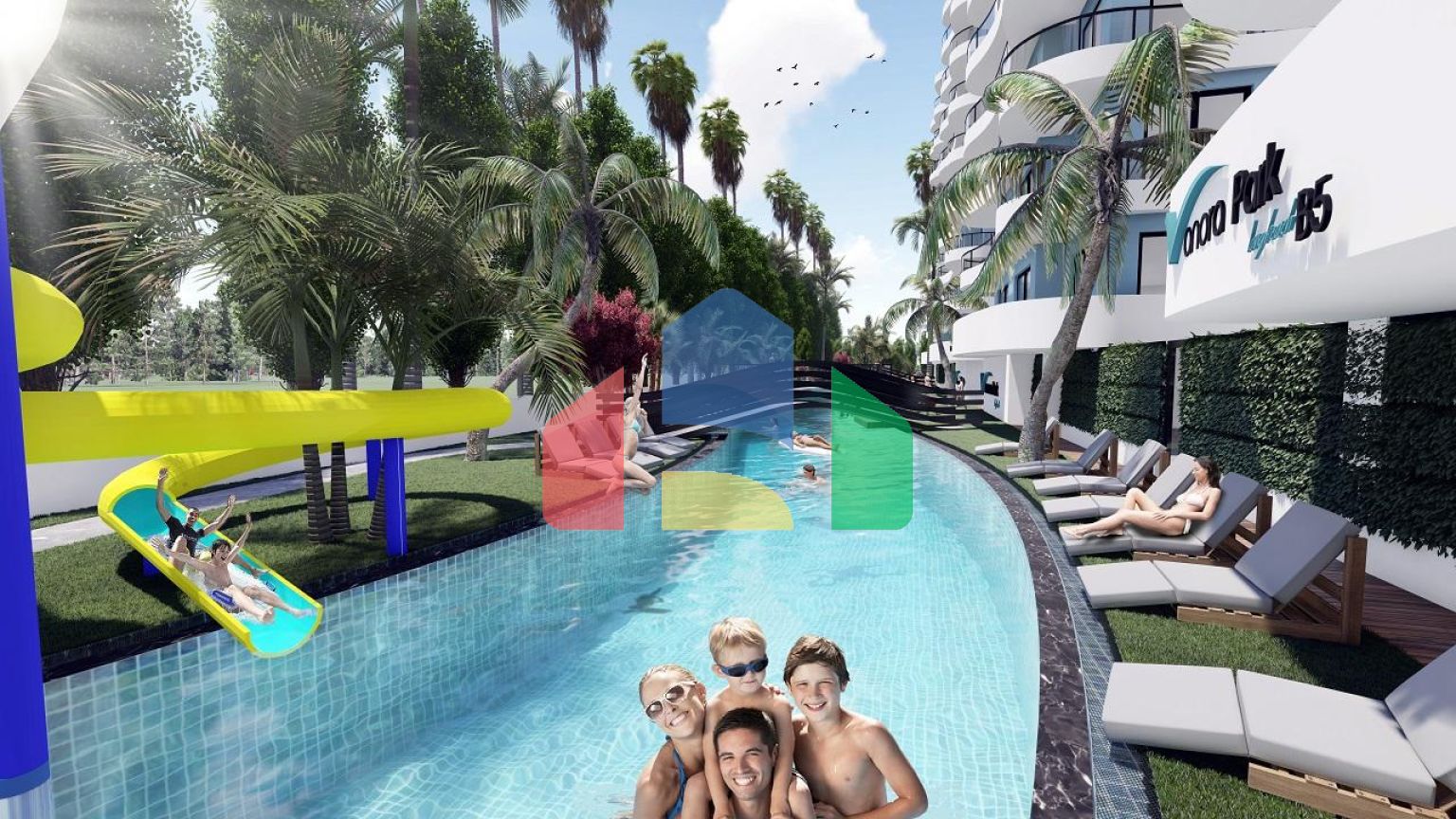 3 комнатная квартира (75 м2) в современном комплексе Искеле