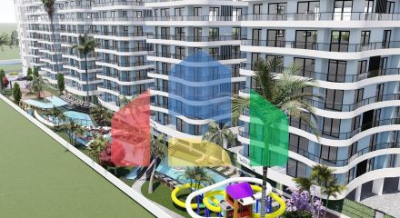 3 комнатная квартира (75 м2) в современном комплексе Искеле