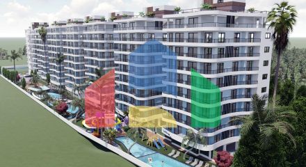 3 комнатная квартира (75 м2) в современном комплексе Искеле