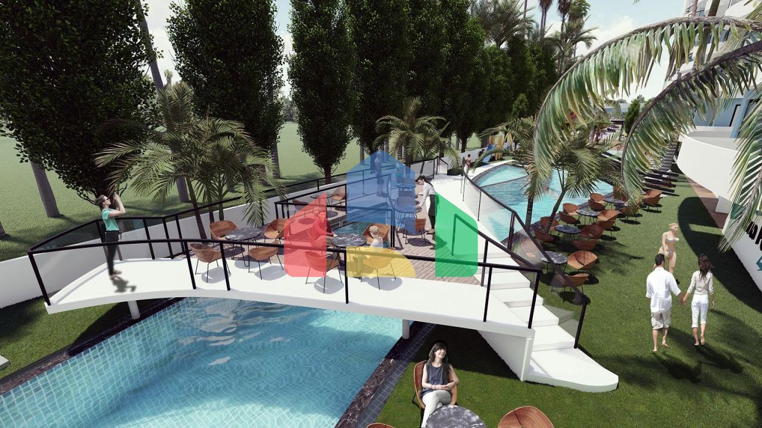 4 комнатная квартира (104 м2)  в современном комплексе рядом с Лонг -Бич