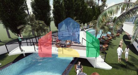 4 комнатная квартира (104 м2)  в современном комплексе рядом с Лонг -Бич