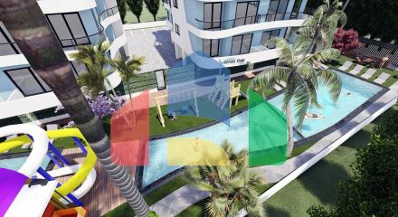 4 комнатная квартира (104 м2)  в современном комплексе рядом с Лонг -Бич