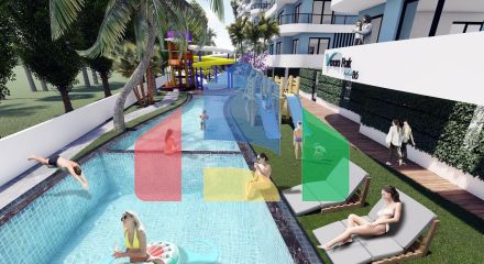 4 комнатная квартира (104 м2)  в современном комплексе рядом с Лонг -Бич