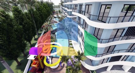 4 комнатная квартира (104 м2)  в современном комплексе рядом с Лонг -Бич