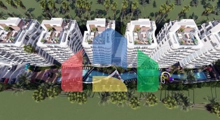 4 комнатная квартира (104 м2)  в современном комплексе рядом с Лонг -Бич