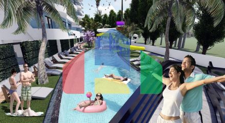 4 комнатная квартира (104 м2)  в современном комплексе рядом с Лонг -Бич