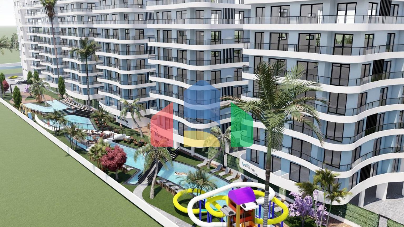 4 комнатная квартира (104 м2)  в современном комплексе рядом с Лонг -Бич