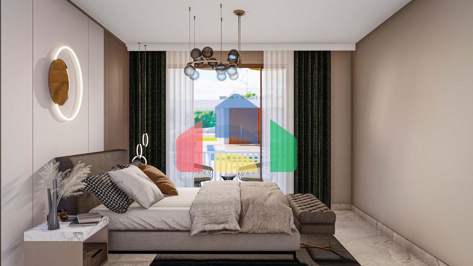 3 комнатная вилла (83м2 ) недалеко от  золотого пляжа Карпаза