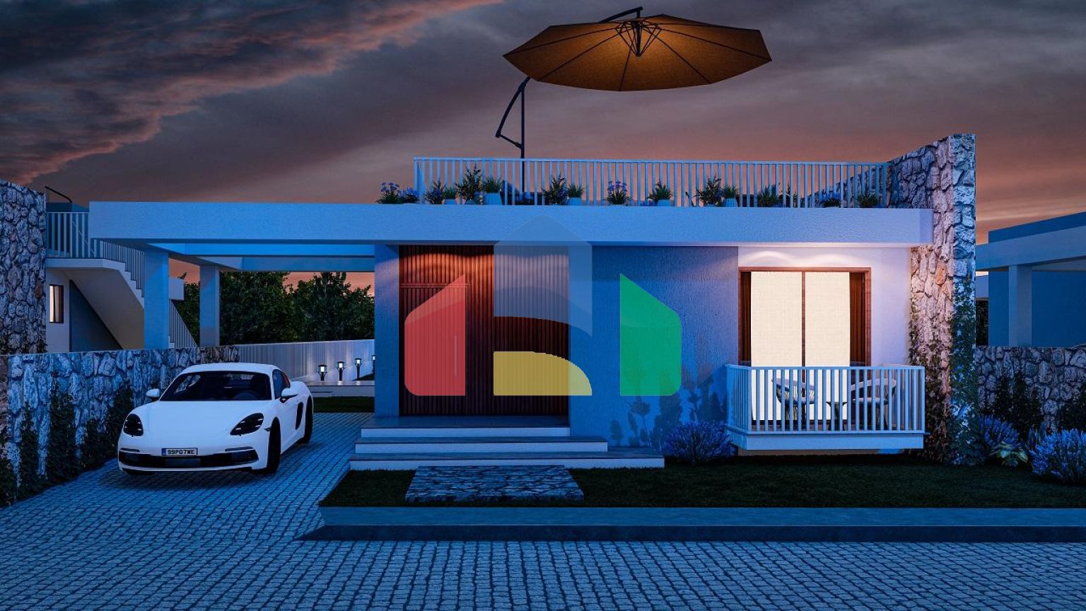 3 комнатная вилла (83м2 ) недалеко от  золотого пляжа Карпаза