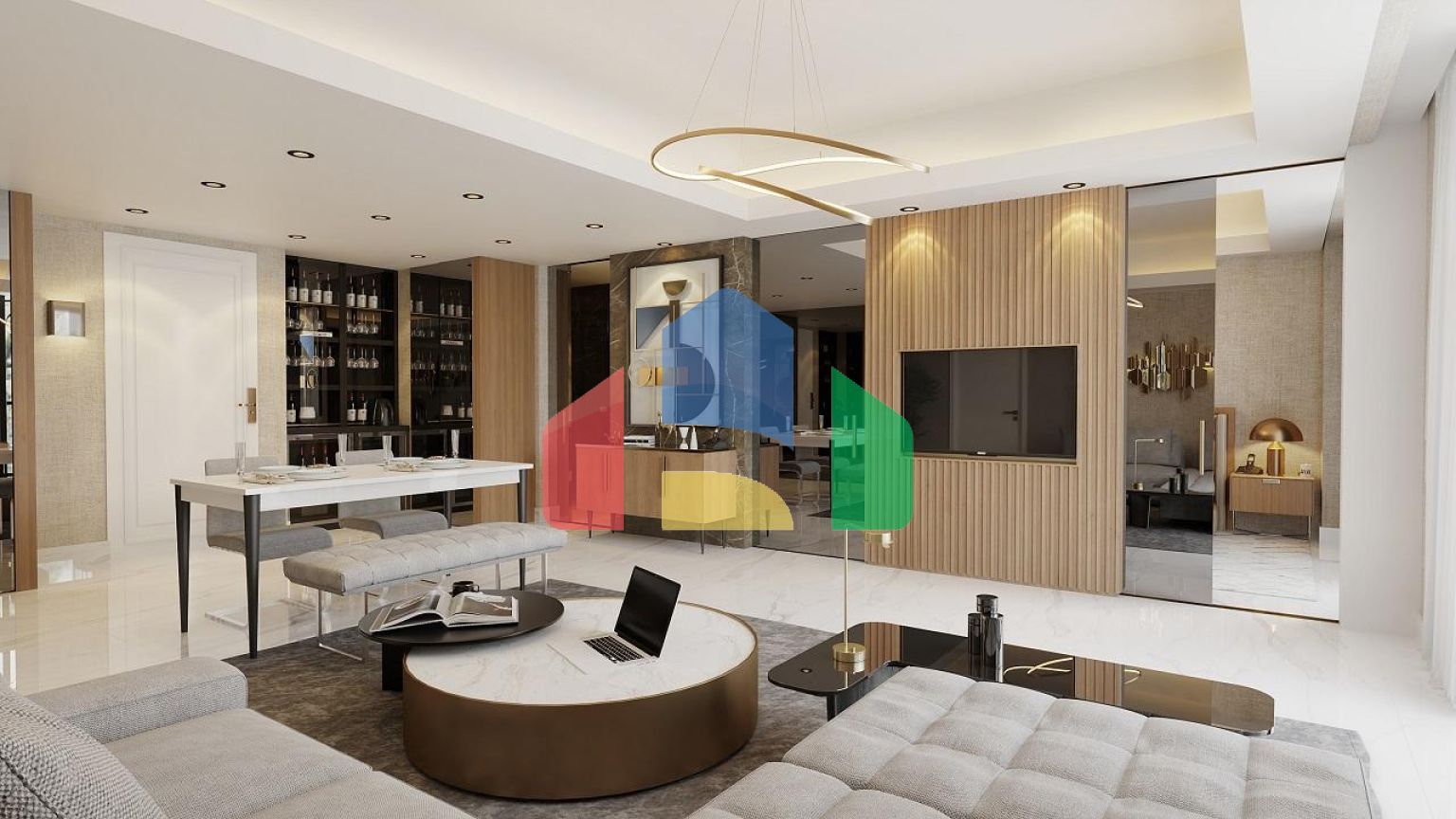 3 комнатные апартаменты (138м2 )  в современном комплексе рядом с Лонг-Бич