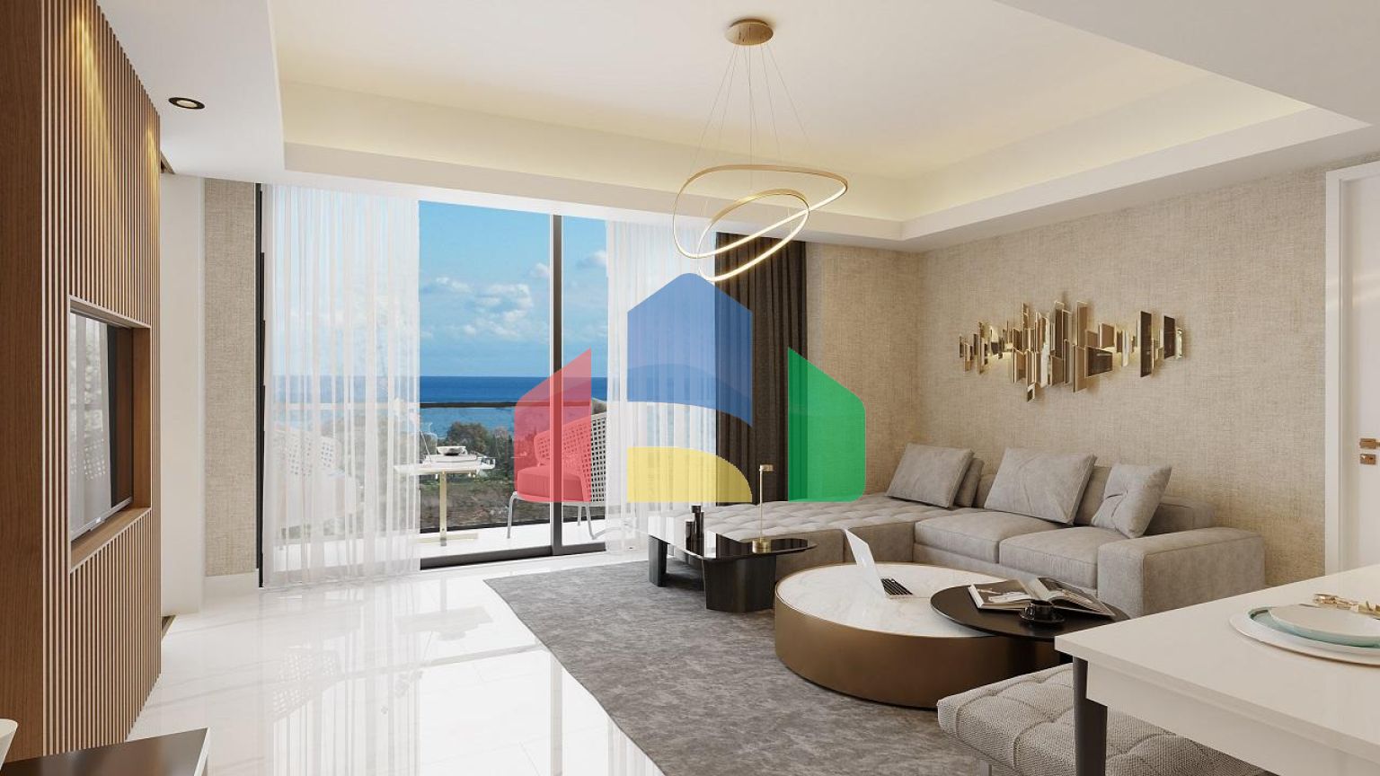 3 комнатные апартаменты (138м2 )  в современном комплексе рядом с Лонг-Бич