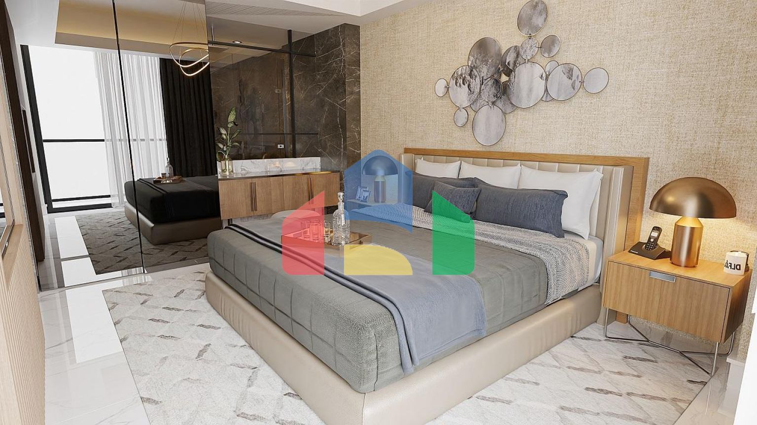 3 комнатные апартаменты (138м2 )  в современном комплексе рядом с Лонг-Бич