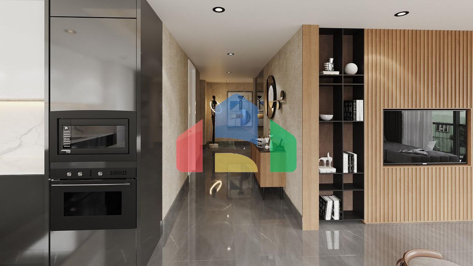 Четырехкомнатная квартира (159 м2 ) в роскошном комплексе рядом с песчаным пляжем