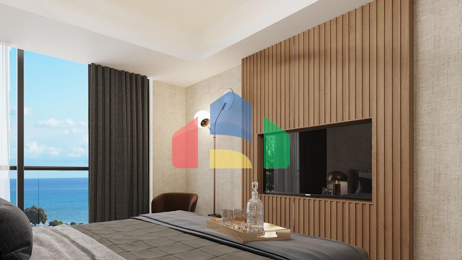 Четырехкомнатная квартира (159 м2 ) в роскошном комплексе рядом с песчаным пляжем