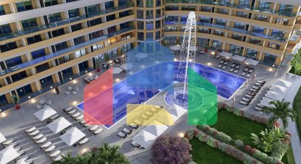 Studio 45 m2 in a luxury complex close to the beach