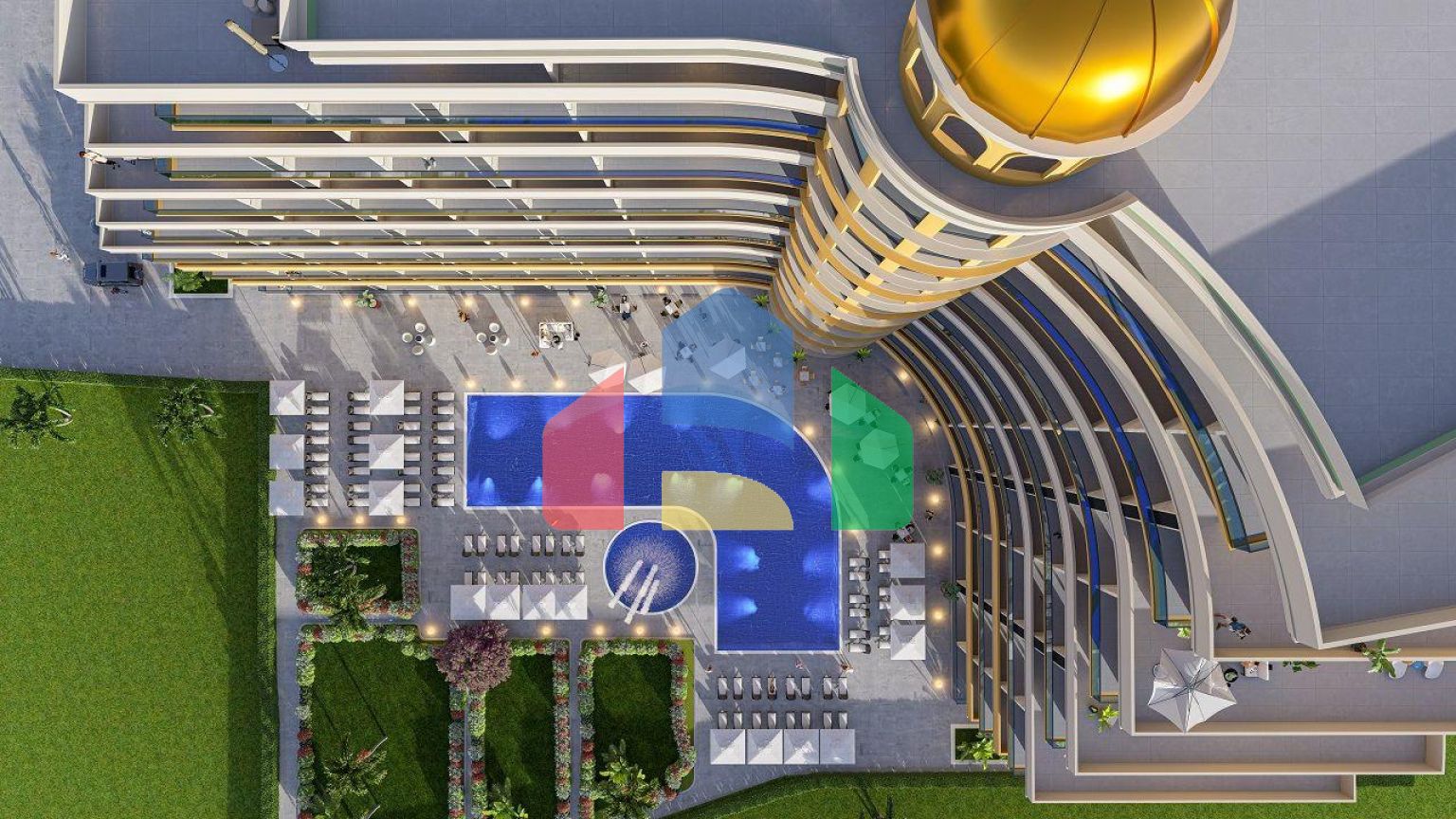 Студия 45 м2 в роскошном комплексе в недалеко от пляжа