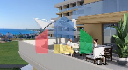 2-room apartment 72m2 in a luxury complex 5 minutes from the beach