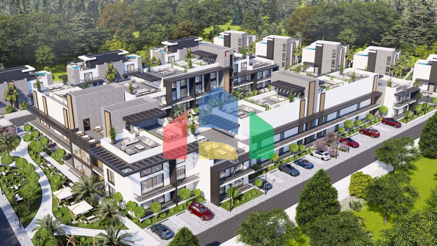 Студия 40м2 с садом 14м2 и террасой 14м2