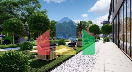 Студия 40м2 с садом 14м2 и террасой 14м2 Студия 40м2 с садом 14м2 и террасой 14м2