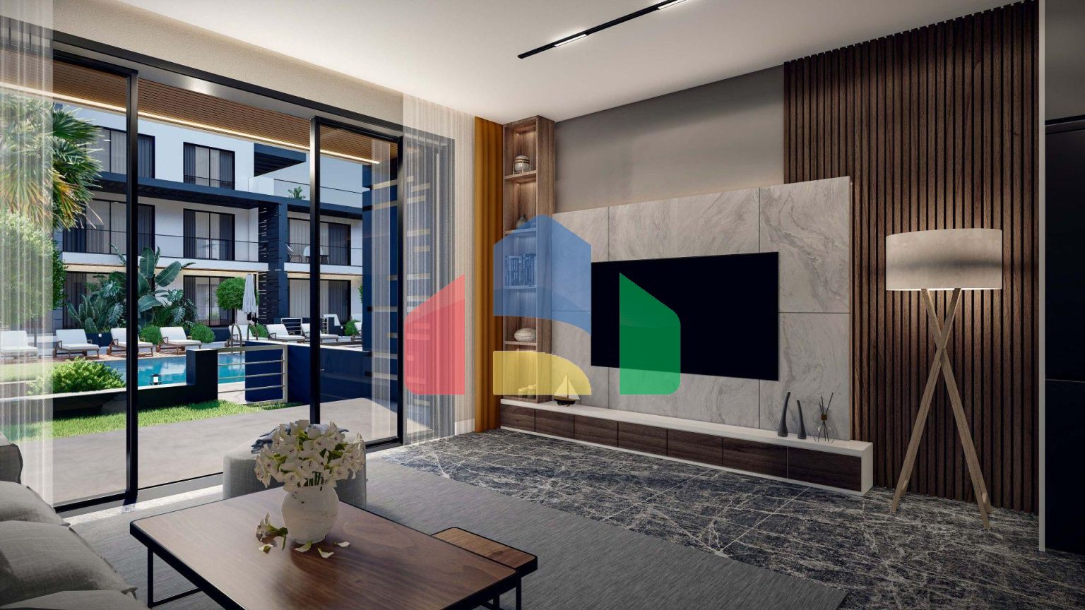 Студия 40м2 с садом 14м2 и террасой 14м2