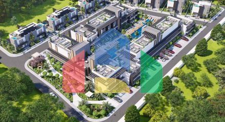 3+1 таунхаус  (181м2 с террасой на крыше 74 м2 ) в новом комплексе в Искеле