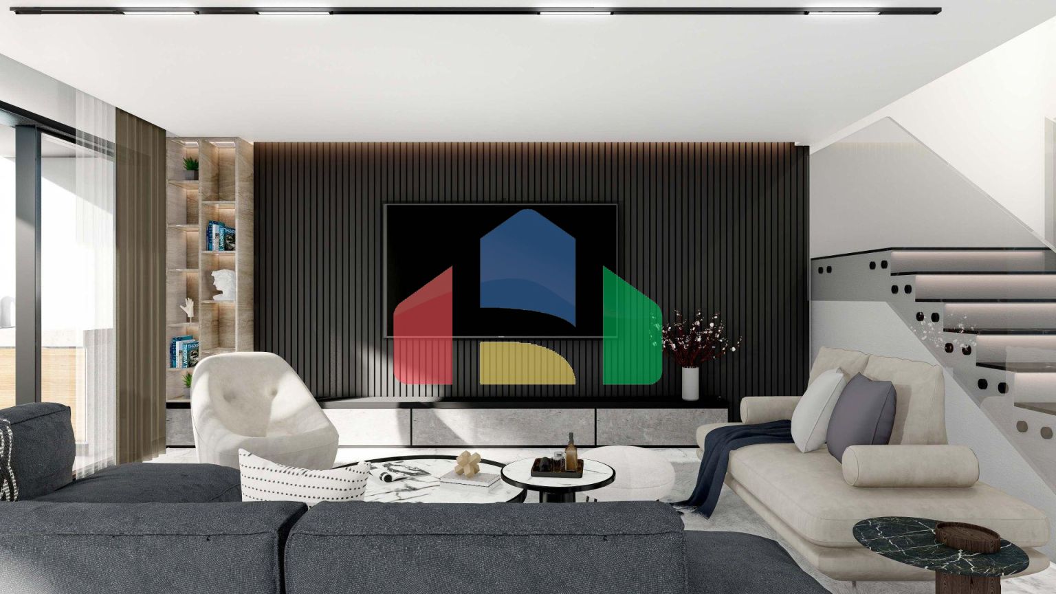 3+1 таунхаус  (181м2 с террасой на крыше 74 м2 ) в новом комплексе в Искеле