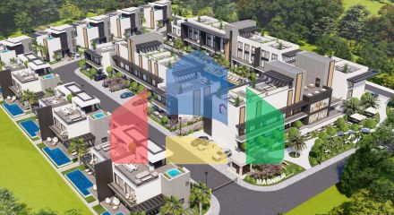 5-ти комнатная вилла  ( 250 м2 ) с большим балконом и террасой в Искеле