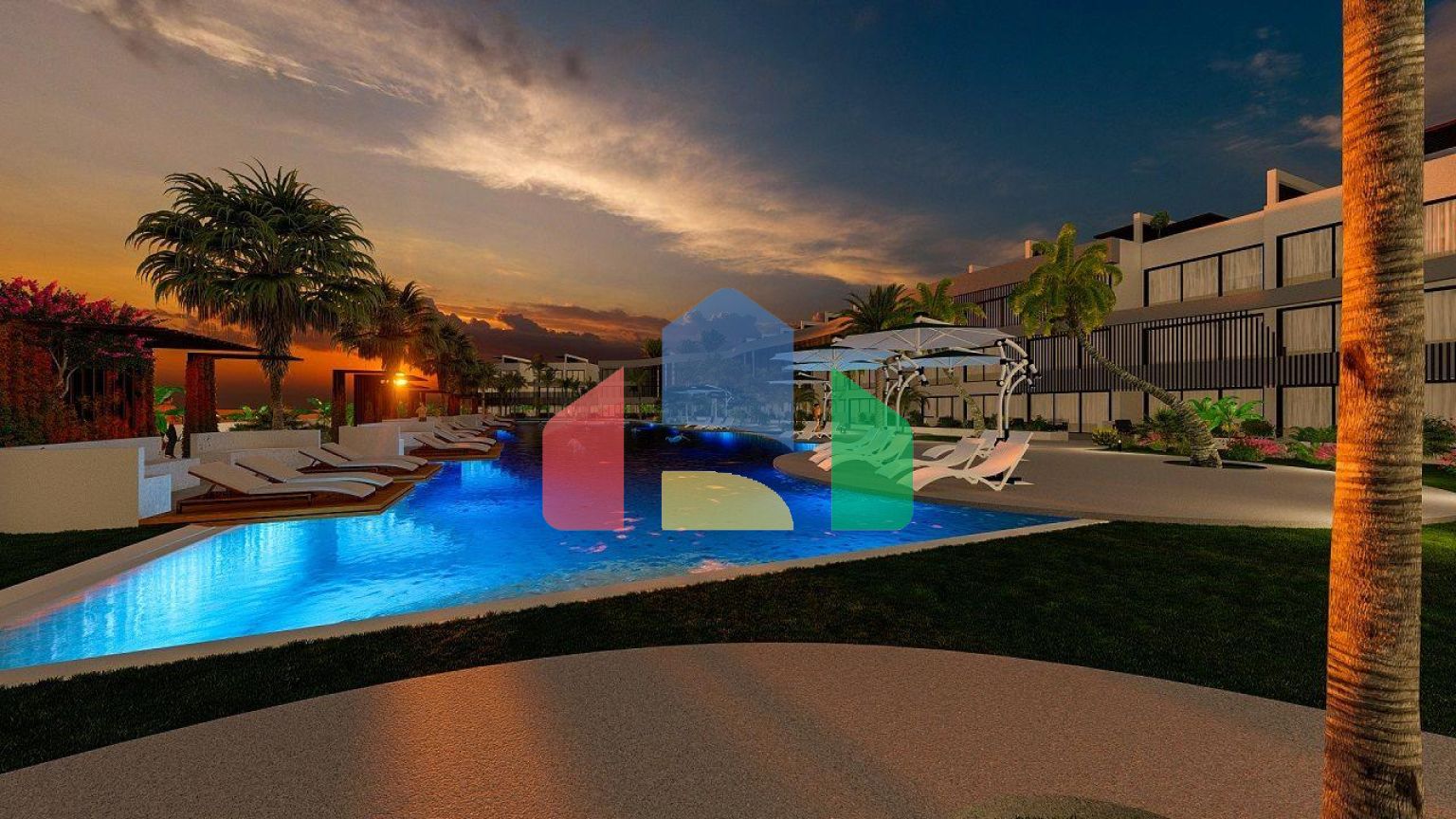 Студия (31,7 м2) в новом комплексе в Искеле