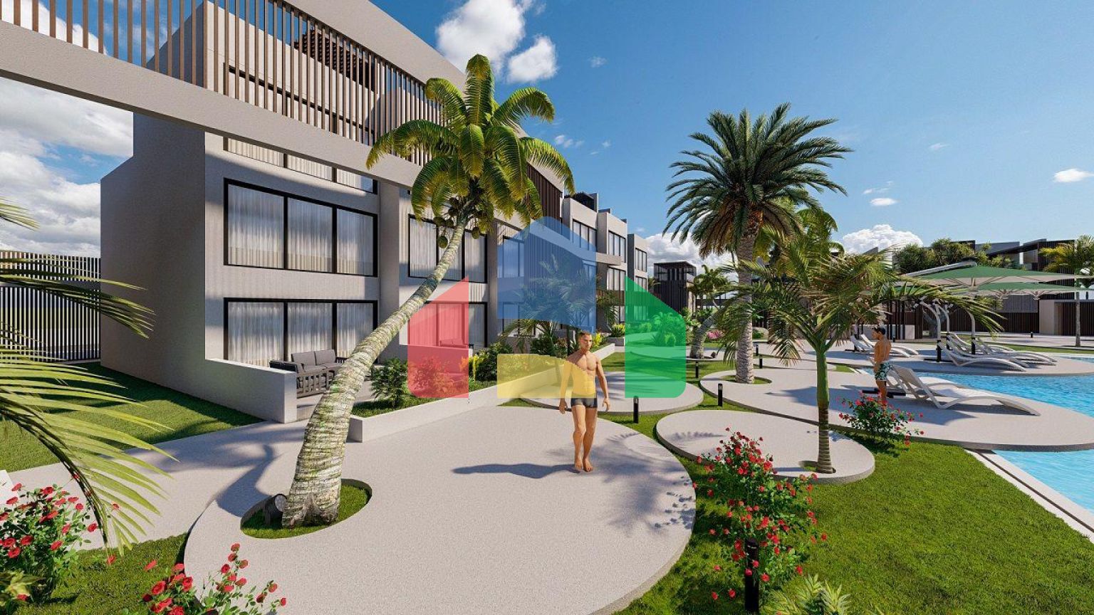 Студия (31,7 м2) в новом комплексе в Искеле