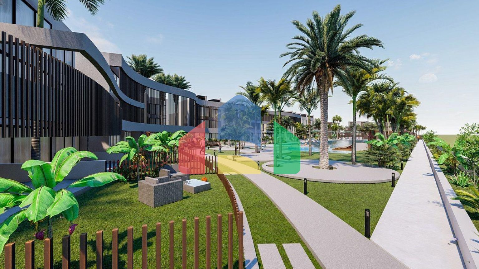 Студия (31,7 м2) в новом комплексе в Искеле