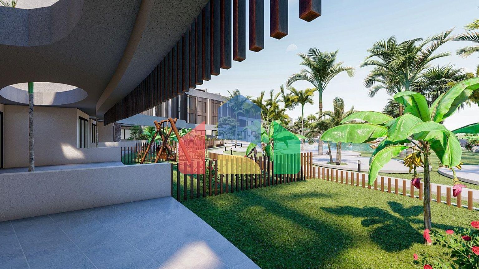 Студия (31,7 м2) в новом комплексе в Искеле