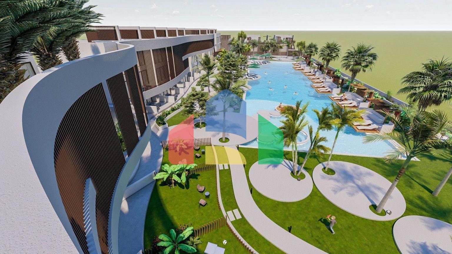 Студия (31,7 м2) в новом комплексе в Искеле