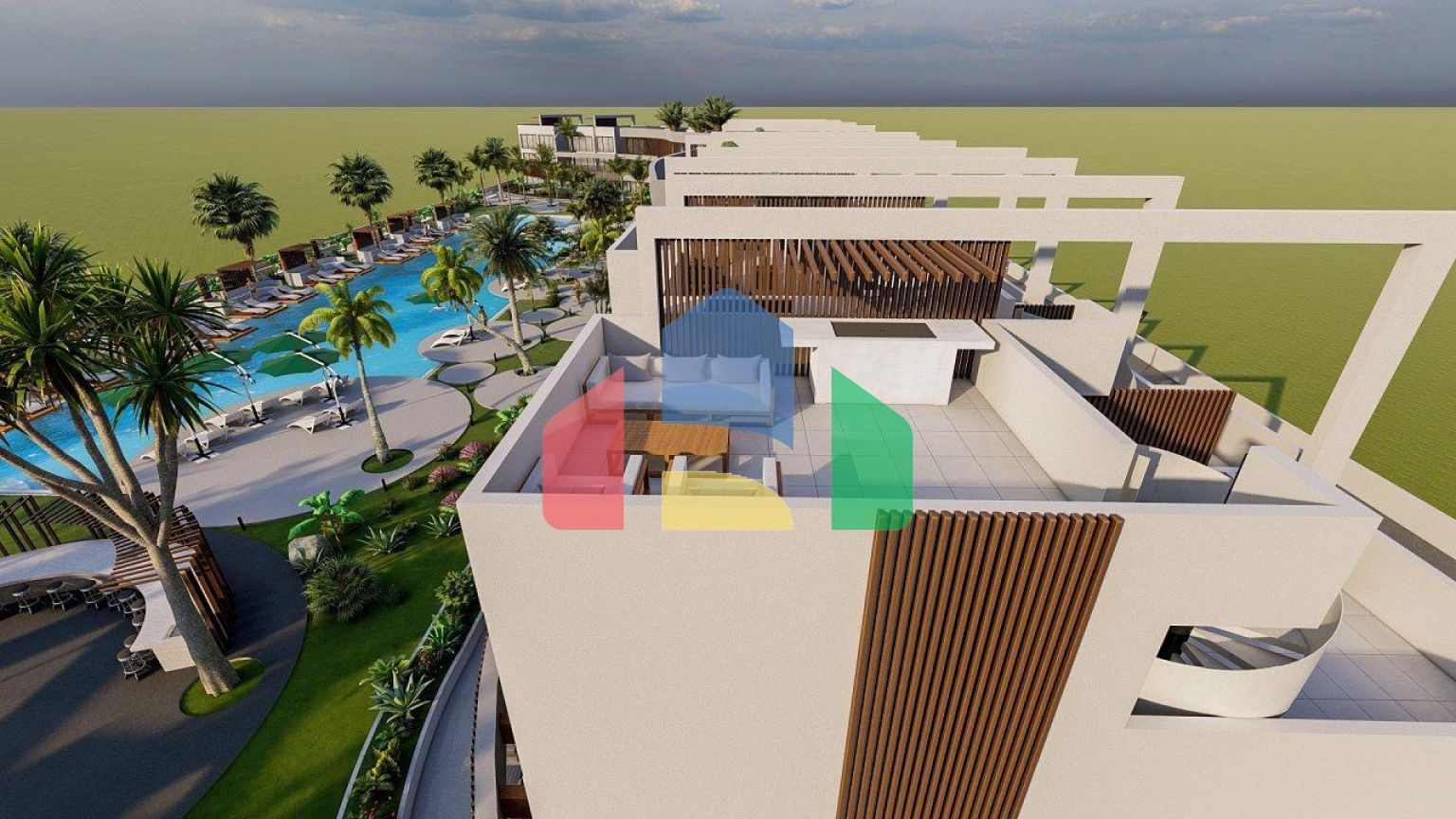 Студия (31,7 м2) в новом комплексе в Искеле