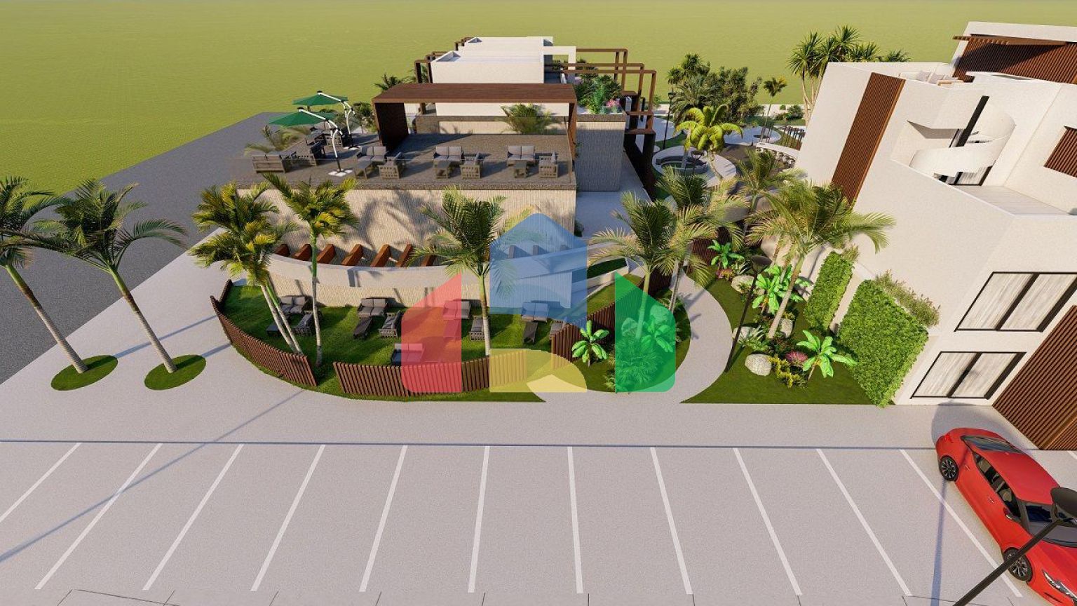 Студия Лофт 47 м2 в новом и красивом комплексе в Искеле