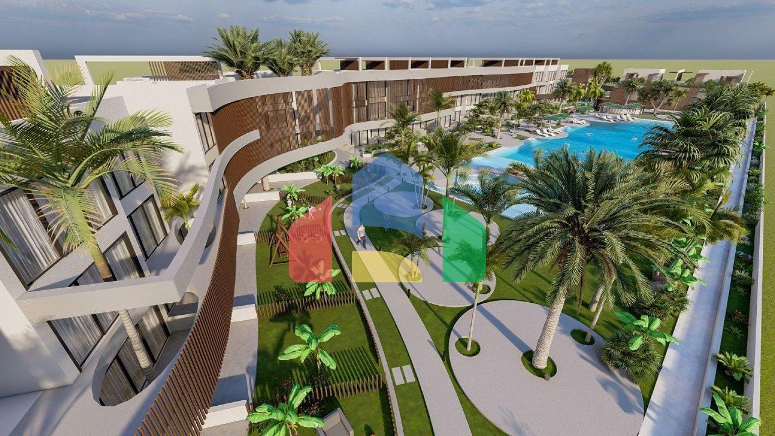 Студия Лофт 47 м2 в новом и красивом комплексе в Искеле