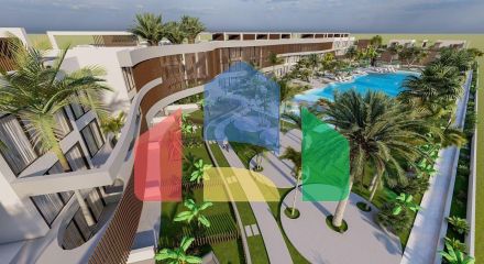 Студия Лофт 47 м2 в новом и красивом комплексе в Искеле