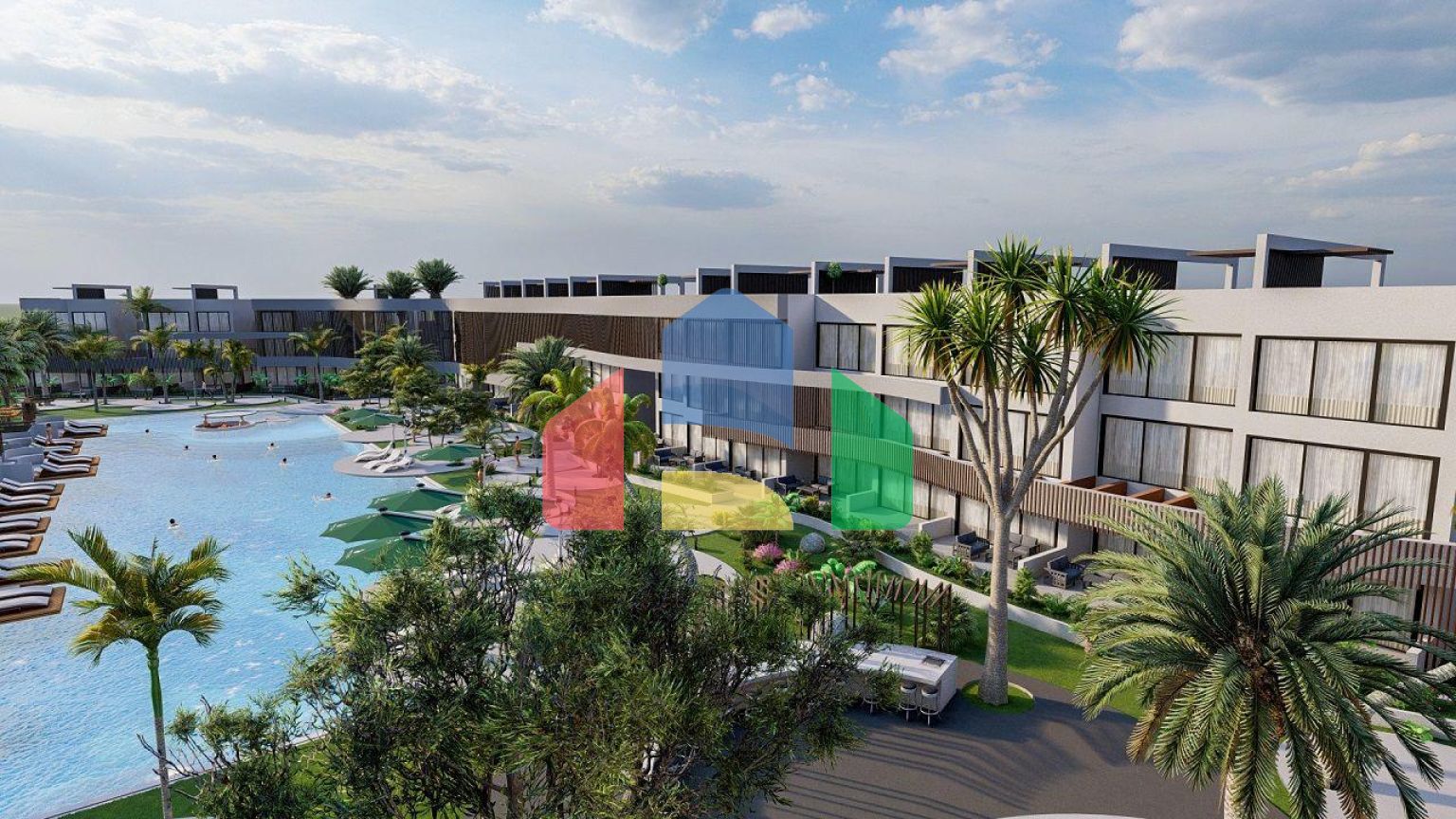 Студия Лофт 47 м2 в новом и красивом комплексе в Искеле