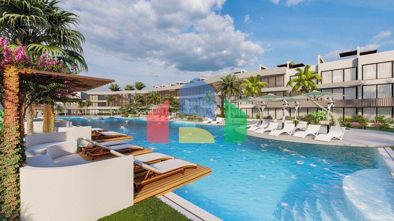 Студия Лофт 47 м2 в новом и красивом комплексе в Искеле