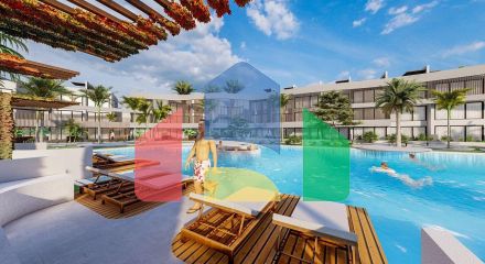 Студия Лофт 47 м2 в новом и красивом комплексе в Искеле