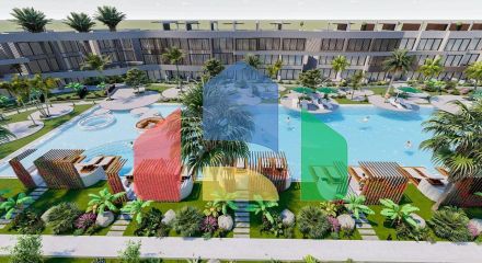 Two-room apartment (45 m2) with a balcony in a new complex in Iskele