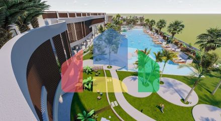 Two-room apartment (45 m2) with a balcony in a new complex in Iskele