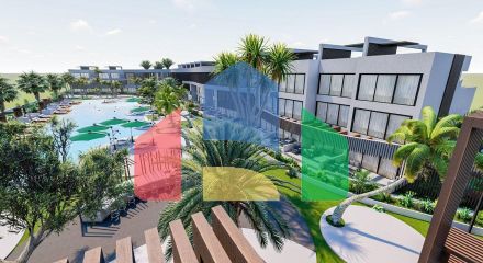 Two-room apartment (45 m2) with a balcony in a new complex in Iskele