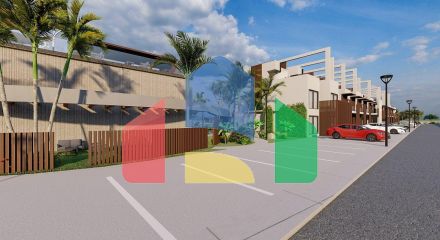 Two-room apartment (45 m2) with a balcony in a new complex in Iskele