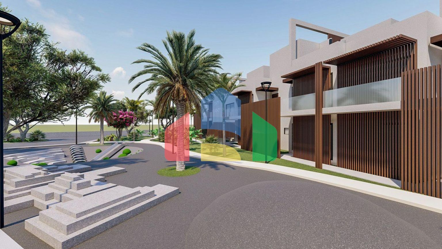 Двухкомнатная квартира (45 м2 ) с балконом в новом комплексе в Искеле