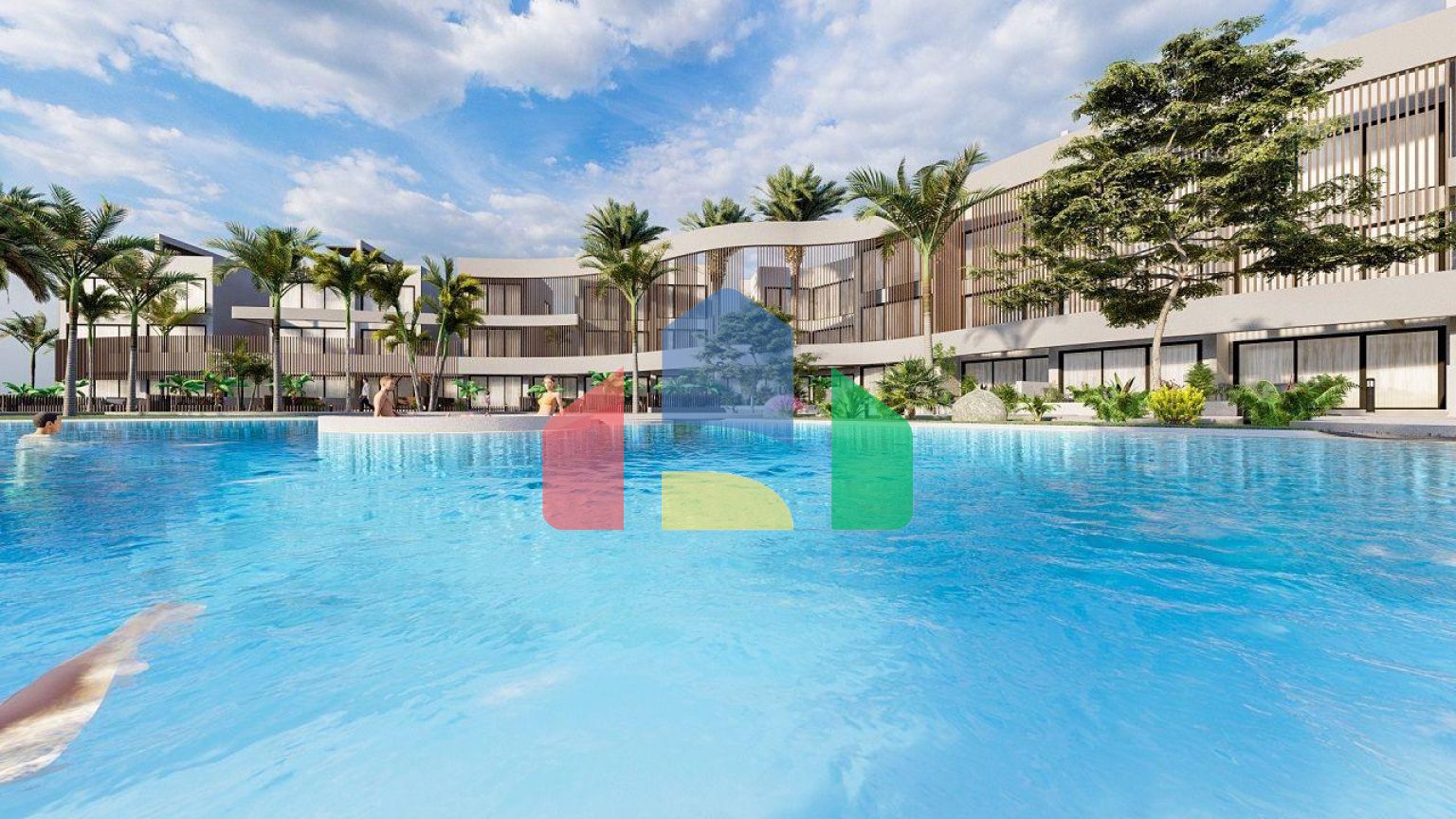 Двухкомнатная квартира (45 м2 ) с балконом в новом комплексе в Искеле