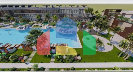 Квартира 2+1(70м2 ) с большой террасой и собственным садом в новом комплексе в Искеле